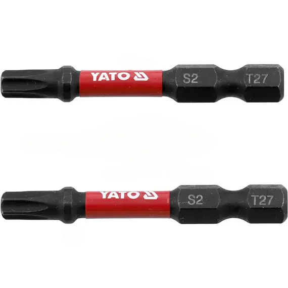 Насадка отверточная ударная YATO TORX T27 х 50 мм. HEX 1/4" 2 шт.