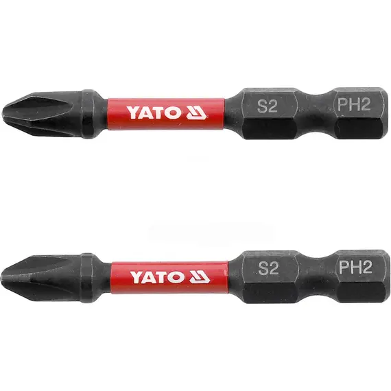 Насадка отверточная ударная YATO PH2 х 50 мм. HEX 1/4" 2 шт.
