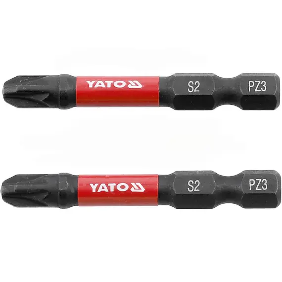 Насадка отверточная ударная YATO PZ3 х 50 мм. HEX 1/4" 2 шт.