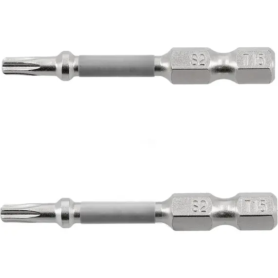 Насадка отверточная YATO TORX T15 х 50 мм. HEX 1/4" покрытая никелем 2 шт.