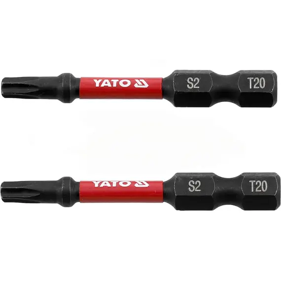 Насадка викруткова ударна YATO TORX T20 х 50 мм. HEX 1/4" 2 шт.