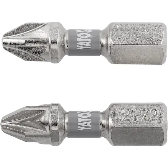 Насадка отверточная YATO PZ2 х 25мм. HEX 1/4" покрытая никелем 2шт.