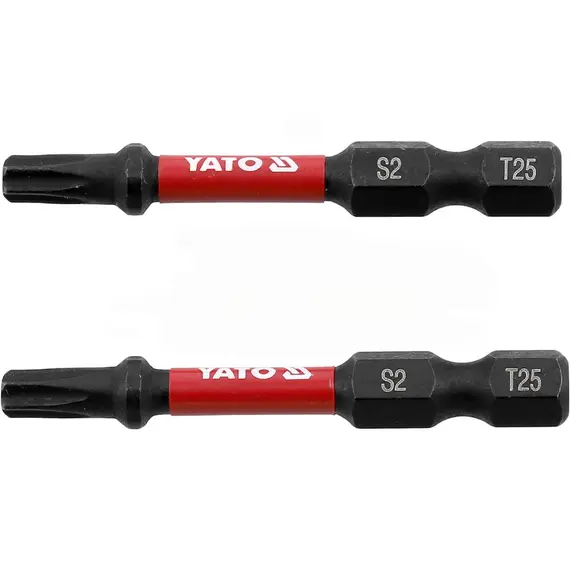 Насадка отверточная ударная YATO TORX T25 х 50 мм. HEX 1/4" 2 шт.