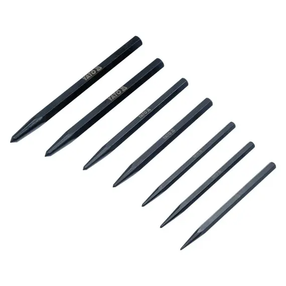 Кернеры разметочные YATO l=100- 140 мм; Ø= 1.5- 6мм компл. 7 шт.