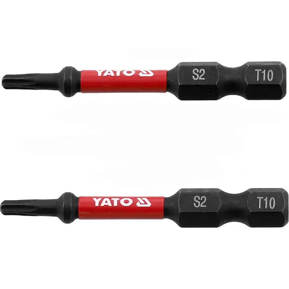 Насадка отверточная ударная YATO TORX T10 х 50 мм. HEX 1/4" 2 шт.