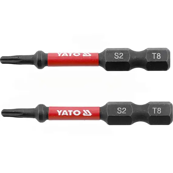 Насадка отверточная ударная YATO TORX T8 х 50 мм. HEX 1/4" 2 шт.