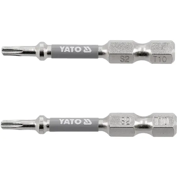 Насадка отверточная YATO TORX T10 х 50 мм. HEX 1/4" покрытая никелем 2 шт.