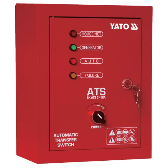 Стабилизатор выходного напряжения 230 В YATO 1-фазный 50 А для генераторов от 3 до 12 кВт (АВР)