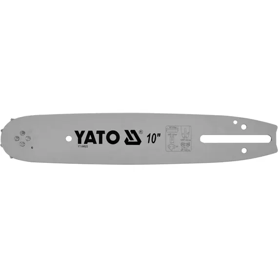 Шина для пилы YATO l= 10"/ 25 см (40 звеньев) 3/8" (9.52 мм).Т-0.05" (1.3 мм) YT-84948 YT-84960