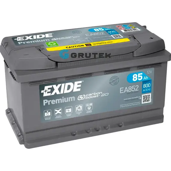 Аккумулятор автомобильгный 85Ah EXIDE PREMIUM (-/+) 800EN (EA852)