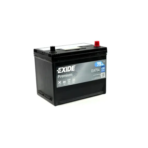 АКБ EXIDE PREMIUM 75Ah Ев (-/+) ASIA (630EN) (д267*ш172*в220) , EA754
