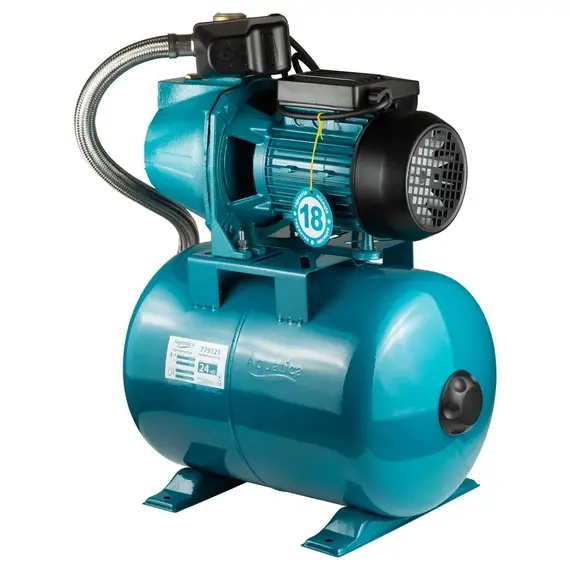 Станция 1.1кВт Hmax 55м Qmax 60л/мин (самовсасывающий насос) 24л Украина AQUATICA JETa100A5/UA (775093/24), фотография 3