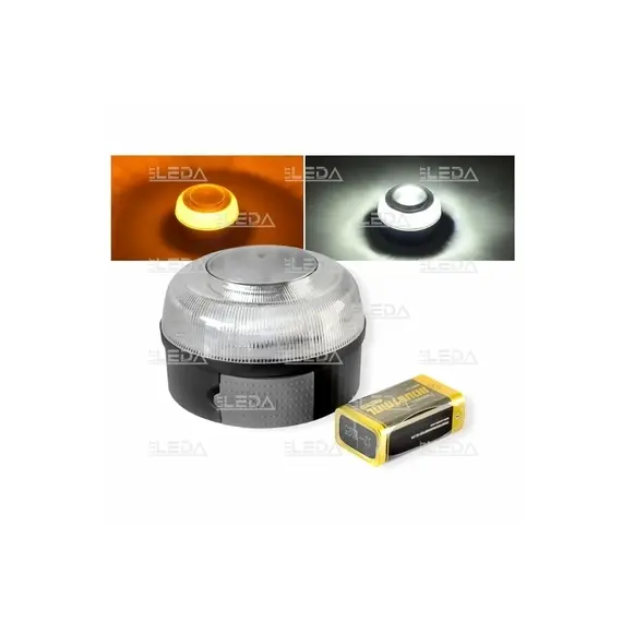 Маяк проблесковий LED (під крону 9В) (магнит)