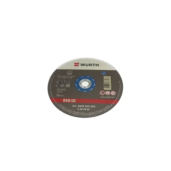 Круг відрізний D230MM, RED LINE (Wurth)