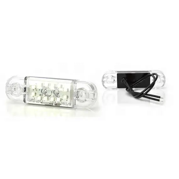 Ліхтар габаритний бічний білий LED 12/24 (WAS)