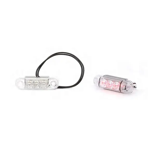 Фонарь габаритный задний 3 диода красный LED 12/24 (WAS) 3 диода красный LED 12/24 (WAS)