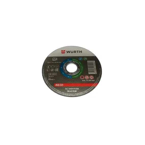 Диск отрезной для нерж. стали D125*1,0*22,23 RED STRIPE (Wurth)
