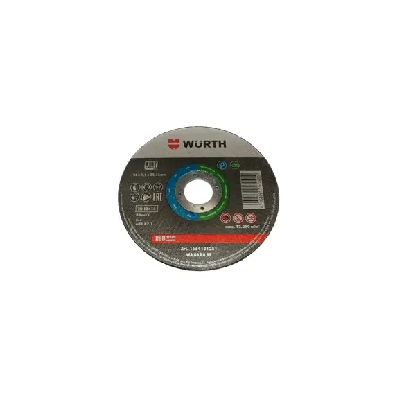 Диск отрезной для нерж. стали D125*1,6*22,23 RED STRIPE (Wurth)