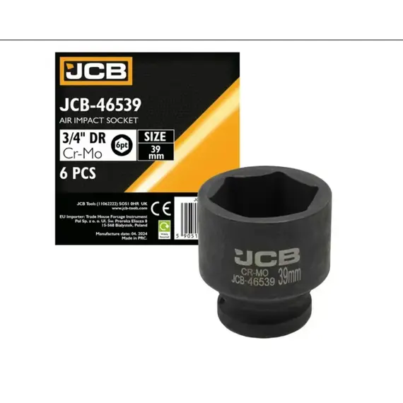 Головка ударная 3/4" 39 мм (6-гр.) (JCB) 59822