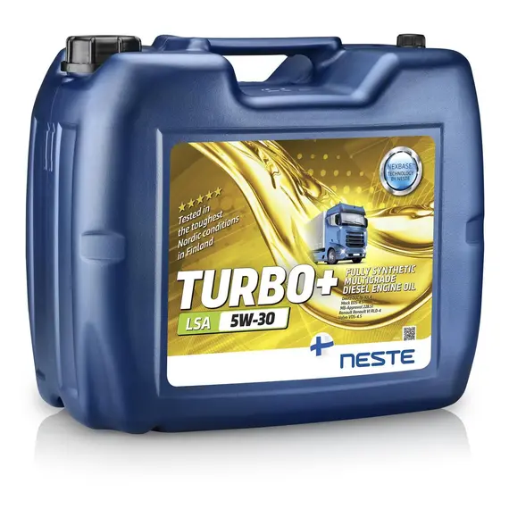 Олива моторна синтетична NESTE Turbo+LSA S4 5W30 20л (API CK-4/SN;ACEA E6/7/8/9/11; MB228.52;VDS4.5, фотография 2