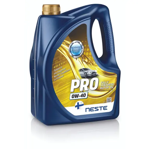 Олива моторна синтетична NESTE Pro 0W40 4л (API SP, SN Plus, SN-RC; ACEA A3/B4; MB 229.5)