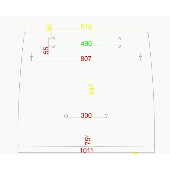 Стекло заднее кабины ENEY TY404C, ТE504