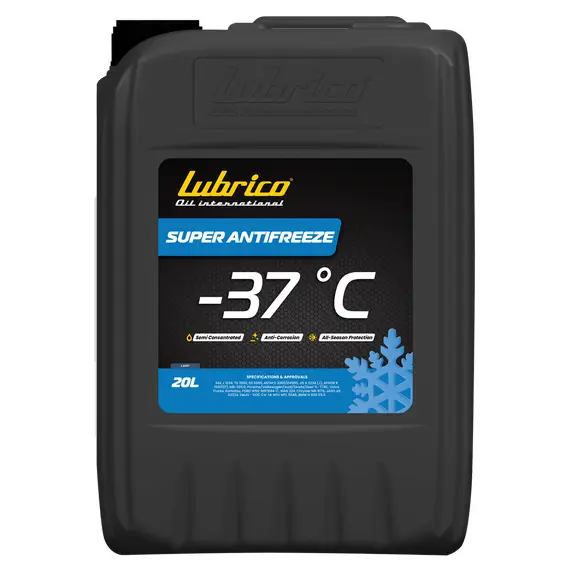 Антифриз LUBRICO SUPER ANTIFREEZE, BLUE - 37, 20л - VW TL-774C (G11), MAN 324