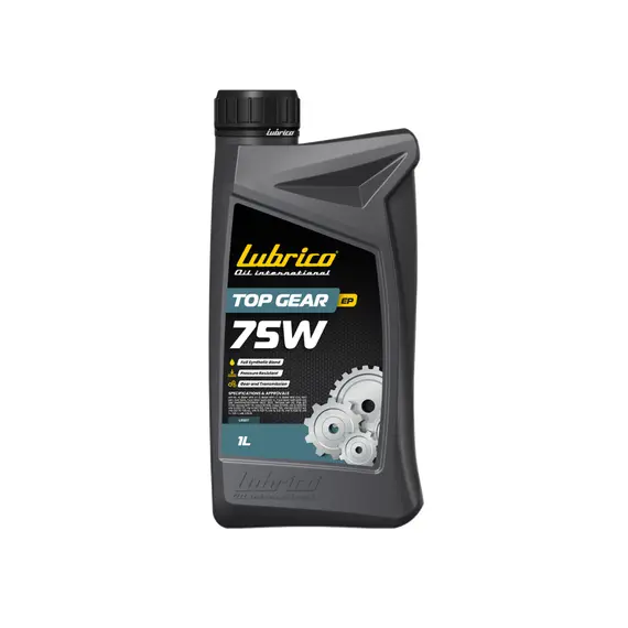 Масло трансмиссионное LUBRICO TOP GEAR EP 75W, 1л -API GL-4, MB235.10, PSAB712330,Honda MTFIII,FIAT MZ6