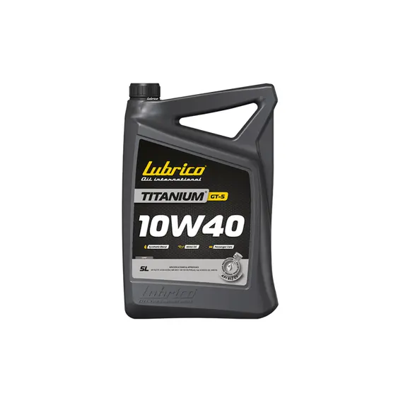 Олива моторна LUBRICO TITANIUM GT-5 10W40, 5л - API SL/CF, ACEA A3/B4, MB 229.1; VW 501.00/505.00