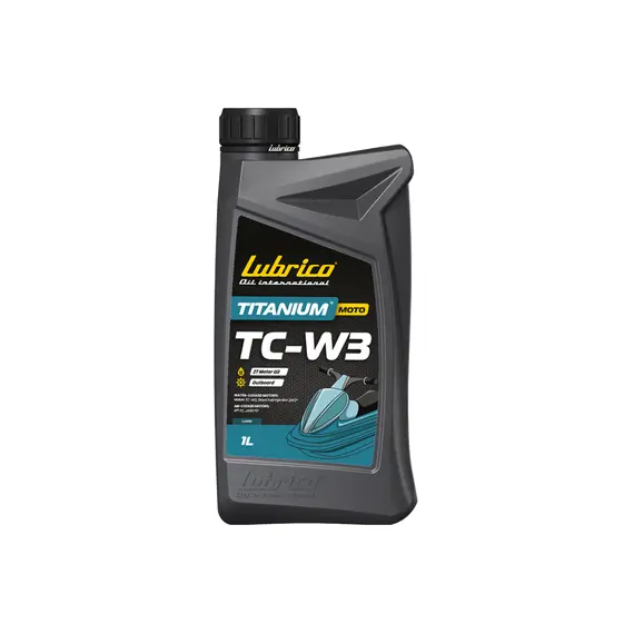 Олива для підвісних мот. LUBRICO TITANIUM MOTO TC-W3 2T, 1л - NMMA TC-W3,DFI,API TC, JASO FD червоне