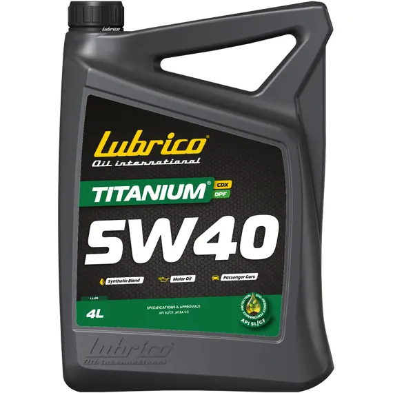 Олива моторна LUBRICO TITANIUM CDX 5W40 DPF, 4л - API SL/CF, ACEA C3