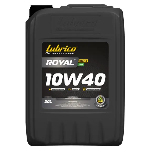 Олива моторна LUBRICO ROYAL OEM -3 10W40 DPF, 20л API CI-4/SL,ACEA E6/E8/E7/E9/E11, 228.51, MAN3477