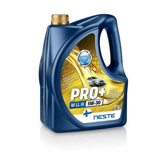 Олива моторна синтетична NESTE Pro+ W LL-III 5W30 4л (ACEA C3; VW 504.00, VW 507.00; MB 229.51)