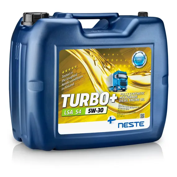 Олива моторна синтетична NESTE Turbo+LSA S4 5W30 20л (API CK-4/SN;ACEA E6/7/8/9/11; MB228.52;VDS4.5