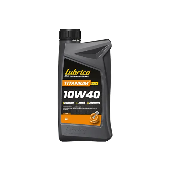 Олива моторна LUBRICO TITANIUM GX-6 10W40, 1л -API SN/CF, ACEA A3/B4, МВ229.1/229.3, VW501.01/505.00