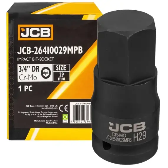 Головка-біта ударна 3/4" HEX 29 мм (JCB) 60330
