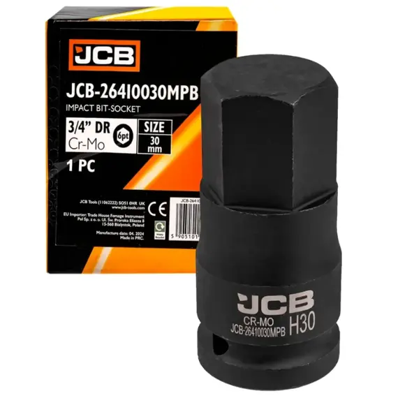 Головка-біта ударна 3/4" HEX 30 мм (JCB) 60331