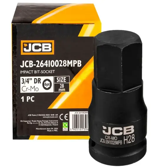 Головка-біта ударна 3/4" HEX 28 мм (JCB) 60329
