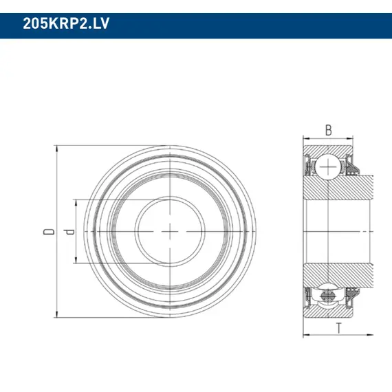 Підшипник BBC-R 205 KRP2.LV (205KRP2)