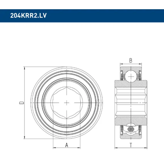 Підшипник BBC-R 204 KRR2.LV (204KRR2)
