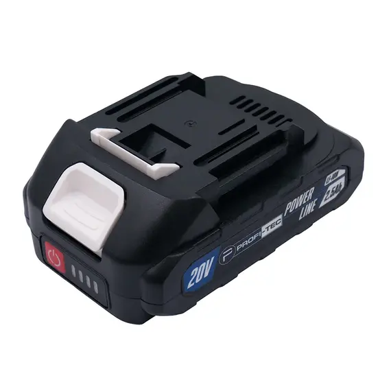 Аккумуляторная батарея PROFI-TEC PT2520MP (20 В / 2.5 Ач, высокотоковая, с индикатором), фотография 3