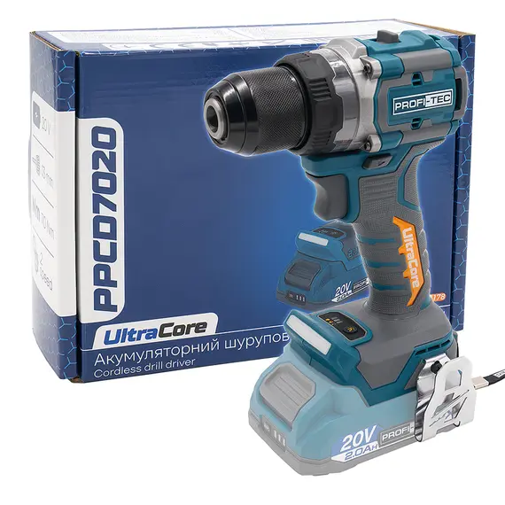 Аккумуляторная дрель-шуруповерт PROFI-TEC PPCD7020 UltraCore (без аккумулятора и зарядного устройства), фотография 3