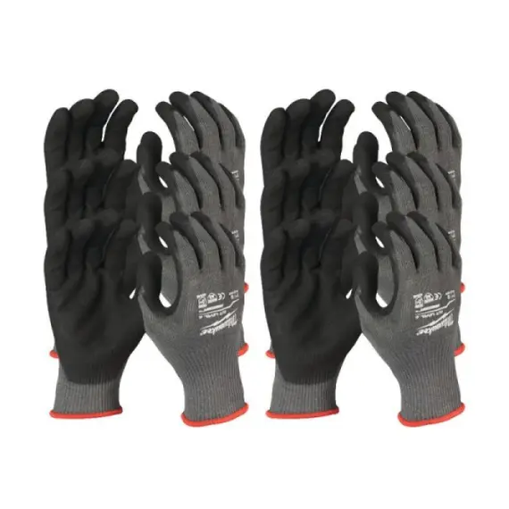 Перчатки рабочие зимние MILWAUKEE, с сопротивлением порезам 5/Е уровня, размер 9/L, (12 пар)