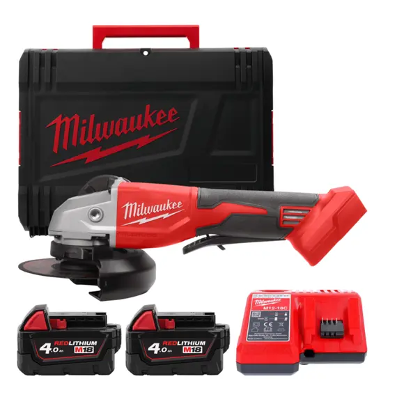 Шлифмашина угловая - болгарка аккумуляторная бесщёточная MILWAUKEE, M18 BLSAG125XPD-402X, Ø125мм