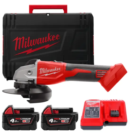 Шлифмашина угловая - болгарка аккумуляторная бесщёточная MILWAUKEE, M18 BLSAG125X-402X, Ø125мм