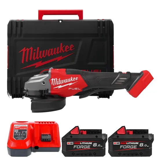 Шлифмашина угловая - болгарка аккумуляторная бесщёточная MILWAUKEE, M18 FHSAG125XPDB2-802X, Ø125мм