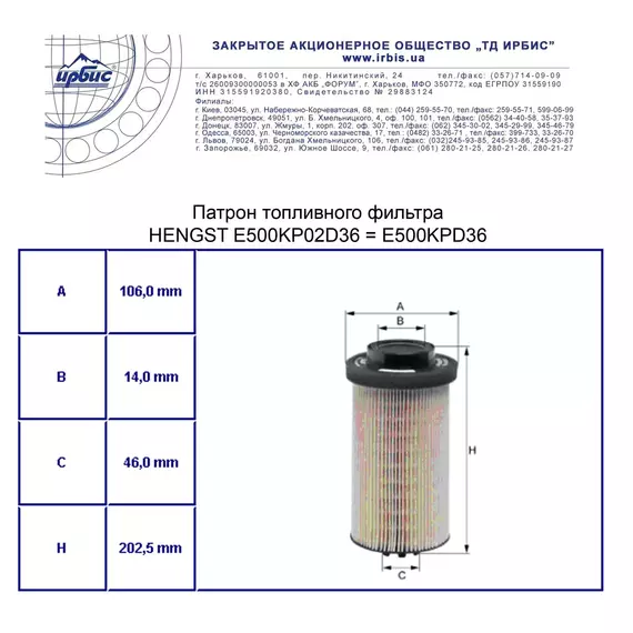 Фільтр E500KP02D36