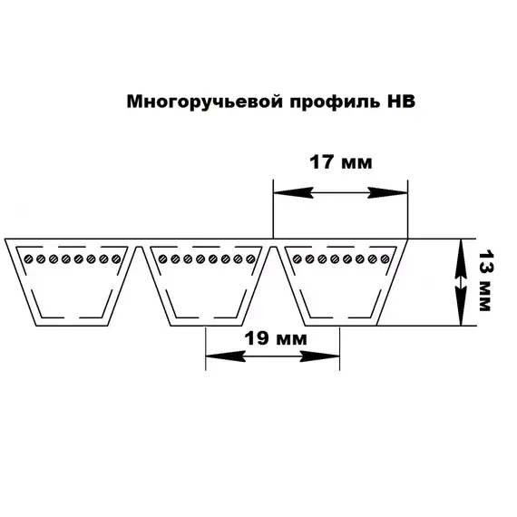 Ремінь 4НВ-3750 ПРЕМІУМ