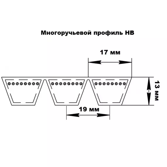 Ремінь 3НВ-3750 ПРЕМІУМ