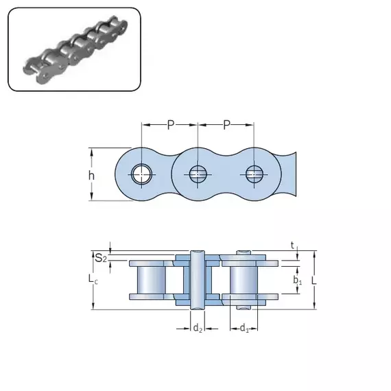 Ланцюг PHC 06B-1SSx5MTR